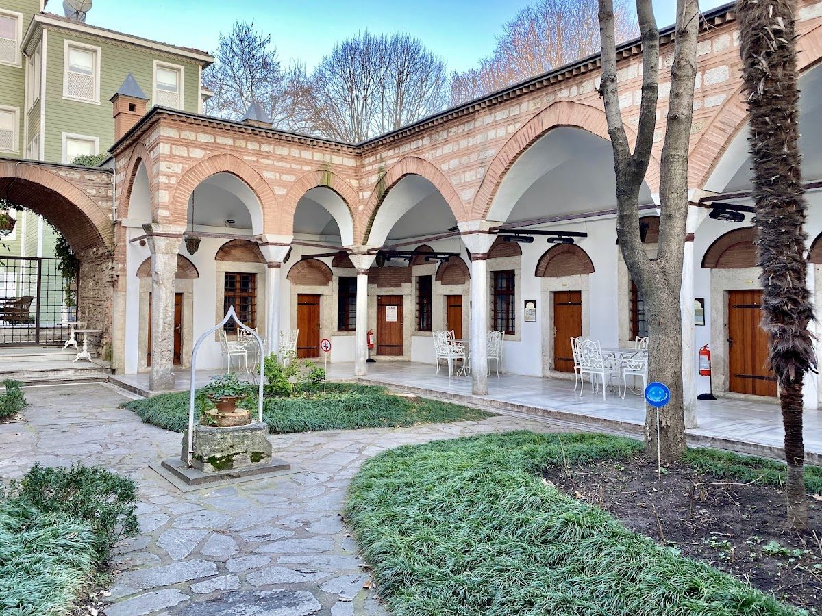 view of Traditional Crafts at Istanbul Arts Bazaar Cedid Mehmed Efendi Madrasa