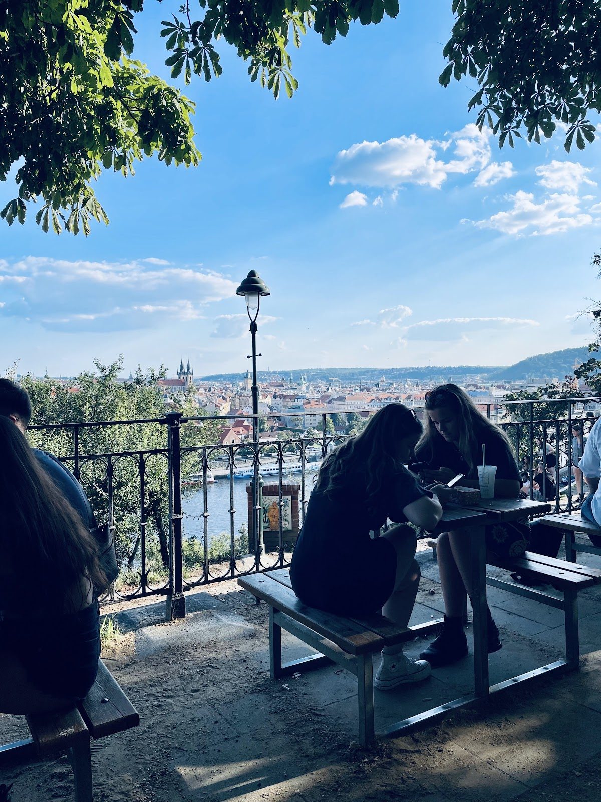 Letná Park Beer Garden view, Prague