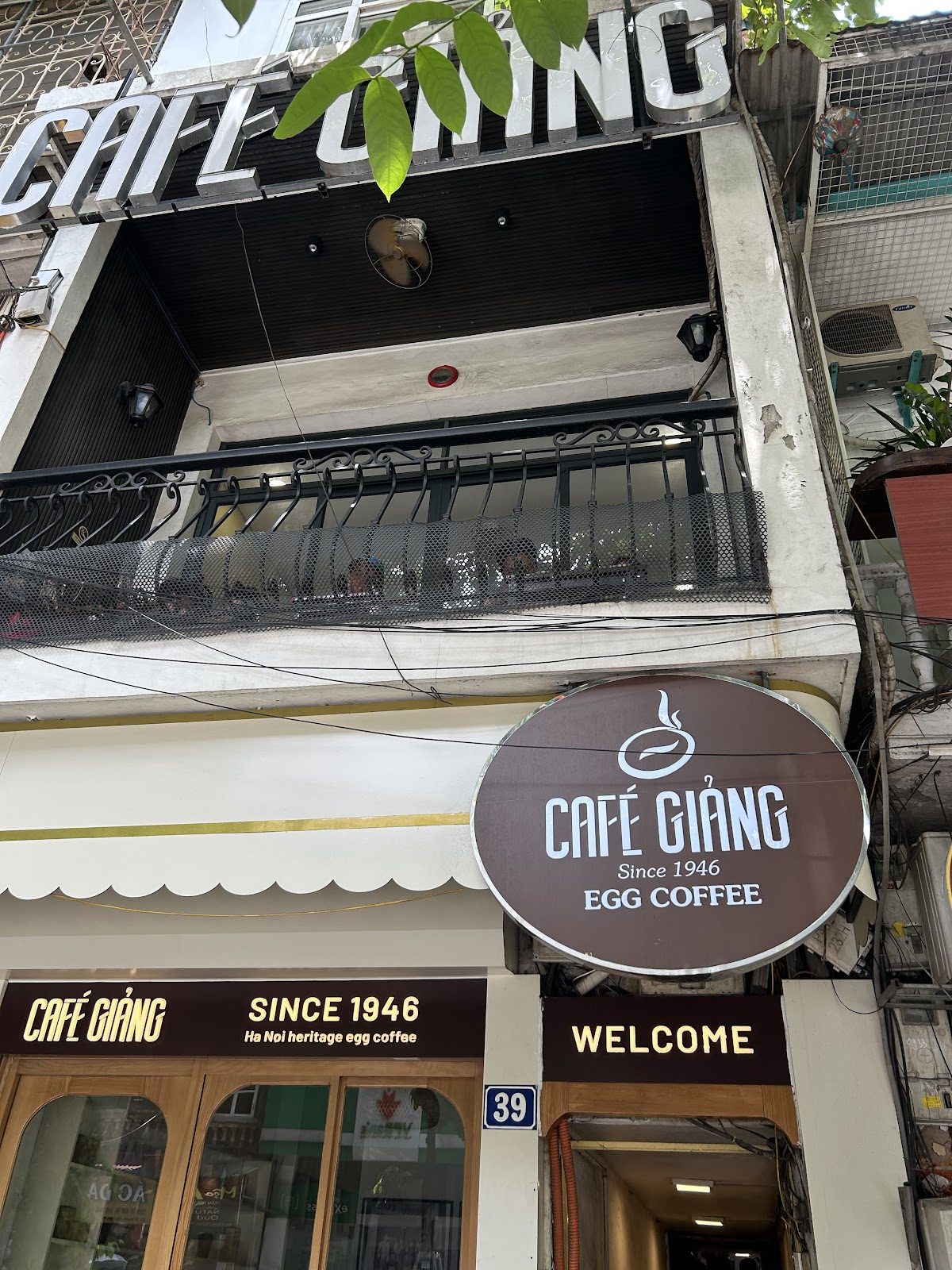 Cafe Giang egg coffee, Hanoi